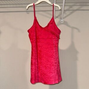 Pink velour nightie for a girl size S - 6 y.o.